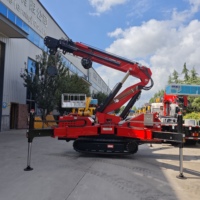 Mini-grue articulée avancée avec télécommande et châssis à chenilles stable pour les projets de levage en intérieur et en extérieur