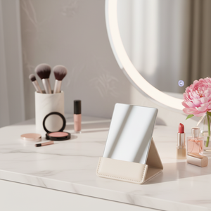 <b>Square</b> Handheld Makeup <b>Mirror</b> with Attractive Cover - Product Image 3