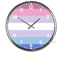 Horloges murales rondes arc-en-ciel aromatiques, horloge silencieuse classique sans tic-tac, fonctionnant sur piles, pour bureau, maison, salon