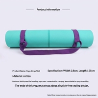 Tali Matras Yoga Katun Murni dengan Tali Pengikat Elastis untuk Penyimpanan dan Pengikat Bahu untuk Wanita
