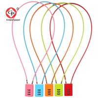 Petit cadenas à combinaison durable et poli, câble de verrouillage, déverrouillage par traction, 80x50mm, pour panier de vélo, casque, armoire de dortoir, câble métallique