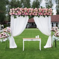 Arrangement floral réaliste de roses pour mariage, bande de 1 mètre de long, scène forestière, mise en scène de scène de spectacle, chemin de fleurs, guidage, Saint-Valentin
