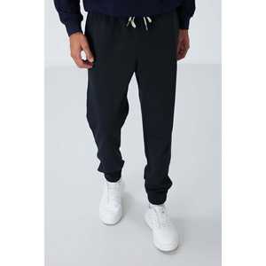 Pantalones deportivos de hombre con textura índigo, corte estándar, 100% algodón, felpa francesa, para uso casual. - Product Image 3