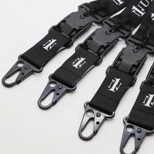 High Quality Custom Jacquard Weave Keychain <b>Lanyards</b> Woven Neck Strap Quick Release Buckle Heavy Duty <b>Lanyard</b> - Product Image 2