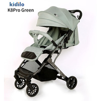Poussette multifonctionnelle pour bébé Kidilo avec vue haute, assise et couchée, adaptée aux nouveau-nés, avec panier de couchage pour enfants