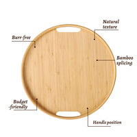 Plateau décoratif réutilisable en bois rétro, durable et compatible lave-vaisselle, ensemble de plateaux à gâteaux en bambou, cadeaux d'affaires, pour canapé, savon, nourriture