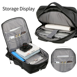Sacs à dos pour hommes d'affaires antivol avec logo personnalisable Sac à dos pour ordinateur portable mince et durable avec port de charge USB - Product Image 2