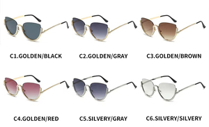 แว่นกันแดดทรงแคทอายแฟชั่นใหม่ปี 2025 สำหรับผู้หญิง ประดับเพชรไร้กรอบ แต่งคริสตัล เลนส์ทรงตัด กรอบโลหะ - Product Image 6