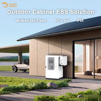 Système de stockage d'énergie au lithium-ion intégré pour extérieur, armoire ESS 50KW 100KW, onduleur Solis 100kWh 200kWh LiFePO4 BESS IP65