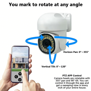 Kit NVR Tseye 4CH 8/5/4MP avec vision nocturne couleur, PTZ, PoE, détection de mouvement, audio bidirectionnel, IP66, réseau cloud, caméra de sécurité CCTV - Product Image 4