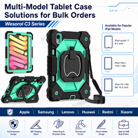 Étui WESOROL avec support rotatif pour iPad Mini 6 7 2021 2024, protection intégrale, OEM ODM