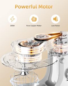 Robot culinaire multifonctionnel de table Chef Machine 5QT, petit mélangeur alimentaire - Product Image 2