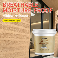 Revêtement mural en terre battue rustique, respirant, résistant aux fissures, durable, anti-moisissure, marque privée, sable moyen