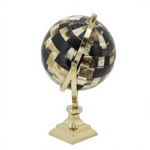 <b>Rotatable</b> Brass <b>Globe</b> Model Business and Souvenir Gift New Excellent <b>Globe</b> Decorative Object and Portable Accent for Office - Product Image 1