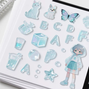 Cute Little Elf Colorful Journal Water Cup Goo Card <b>Stickers</b> 50 <b>Sheets</b> PVC Wholesale Cartoon <b>Stickers</b> - Product Image 6