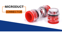 Conector rápido de acoplador recto de microconducto HDPE de alta calidad para tamaños de red de Cable de fibra óptica conector de 12/10mm 14/10mm