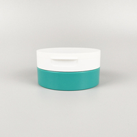 Paquet de pot en plastique PP plat OEM 50g Pot de crème en plastique avec bouchon à couvercle rabattable Bouteille à large ouverture