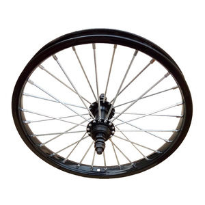 Jantes de vélo 12 14 16 18 20 pouces, roue à rayons en acier, moyeu avant pour vélo enfant, roue simple 36H, axe - Product Image 1