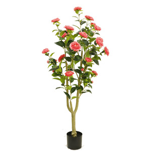 Arbres <span class=keywords><strong>de</strong></span> camélia artificiels en <span class=keywords><strong>pot</strong></span> pour la décoration intérieure/extérieure et l'aménagement paysager, plantes décoratives artificielles - Product Image 5