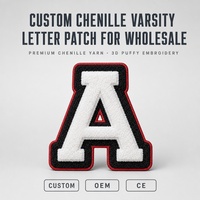 Patch en chenille lettre C brodé sur mesure, thermocollant pour veste universitaire, cadeau, lettre C en chenille