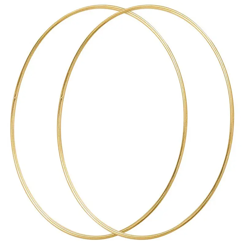 Cincin Logam untuk DIY Buatan Tangan Hiasan Dinding Logam Lingkaran Dream Catcher Cincin Emas untuk Kue Topper Dekorasi Pernikahan
