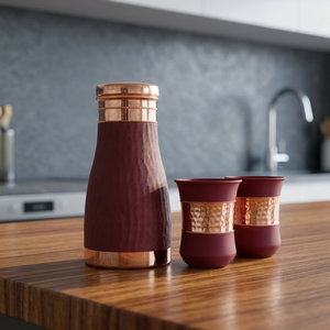 Verres en cuivre martelé pour usage domestique, écologiques, sans BPA, certifiés, compatibles lave-vaisselle, revêtement anti-corrosion, bon marché - Product Image 5