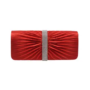 Factory direct supply popular pleated evening gift bag temperament diamond clutch bag shoulder bag