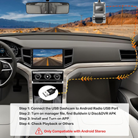 Stok EU/US/RU kotak hitam mobil Mini Podofo kamera dasbor perekam Video otomatis kamera mobil USB penglihatan malam DVR untuk Radio mobil Android