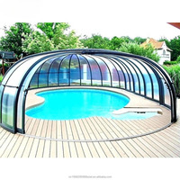 Couverture de piscine rétractable de toit gonflable, couverture de piscine rétractable automatique d'accessoires de piscine