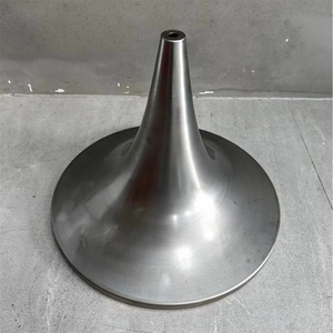 ODM <span class=keywords><strong>trompeta</strong></span> ovalada latón cepillado hierro acero aluminio redondo mármol Metal tulipán comedor tulipán Mesa pata Base - Product Image 3