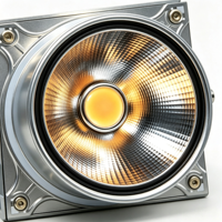 Reflector LED COB de 200W, 180LM/W, Alto Lumen, IP66 Impermeable, Soporte Ajustable, Disipador de Calor de Aluminio, Ra80, 5 Años de Garantía