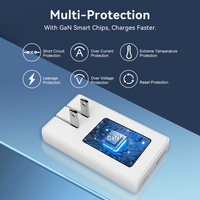 Produits tendance Chargeur USB-C 65W Gan, chargeur Gan pour Ugreen Huawei Realme Xiaomi Redmi Apple Meizu Oneplus Baseus Anker