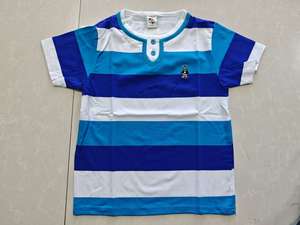 <span class=keywords><strong>Camicia</strong></span> di Polo per bambini di grandi dimensioni su misura per bambini maglietta estiva in cotone <span class=keywords><strong>a</strong></span> <span class=keywords><strong>maniche</strong></span> <span class=keywords><strong>corte</strong></span> con risvolto <span class=keywords><strong>a</strong></span> strisce su misura - Product Image 5