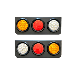 1 * PCS Combinaison Stop Turn Tail Lights feux <span class=keywords><strong>de</strong></span> <span class=keywords><strong>recul</strong></span> pour camion <span class=keywords><strong>remorque</strong></span> ambre/rouge/cristal avec cadre 3 en 1 contour <span class=keywords><strong>feu</strong></span> arrière - Product Image 6