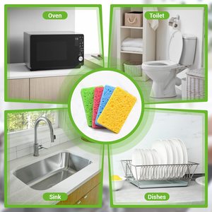 Pop up món ăn bọt biển nén cellulose vải chà cho nhà bếp rửa Tính năng khử nhiễm - Product Image 4