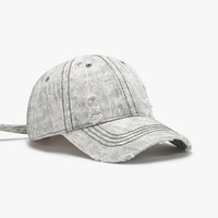 Gorra de béisbol estructurada, lisa, desgastada, estilo vintage, de algodón, tipo Dad Hat
