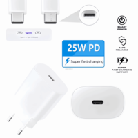 Harga pabrik kualitas baik 25W pengisi daya ponsel bersertifikat cepat pengisian USB pengisi daya dinding tipe-c