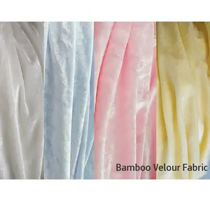 Bamboo velour fabric 330gsm width 155cm DIY material 80% Bamboo kids baby cloth fabric make up remover material