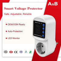 Prise de courant avec protection automatique contre les surtensions et les surcharges de courant, AC 110V-220V, réglable, 16A, protection contre les surtensions numériques