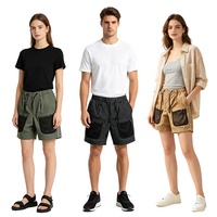 Pantalones Cortos Cargo Retro de Lona para Hombre y Mujer, Pantalones Capri Casuales Holgados de Verano, Pantalones de Playa Transpirables de Secado Rápido y Ecológicos