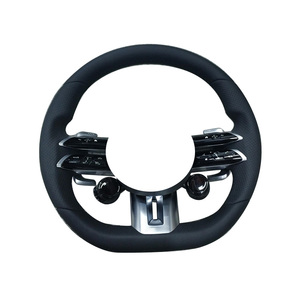Volant en fibre de carbone personnalisable et durable pour Benz C43 GLC63 E53 CLS53 A220 S560 GLE63 C63 C200 W205 W204 W222 <span class=keywords><strong>AMG</strong></span> <span class=keywords><strong>GT</strong></span> 63 - Product Image 3