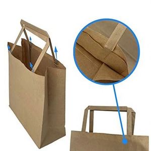 Paper Bag with Handles Kraft <b>Gift</b> Shopping <b>Small</b> Bulk Retail Merchandise Shopping Bags Fashionable Simple Design Paper Bag - Product Image 4