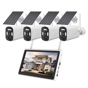 4MP 4CH panel năng lượng mặt trời Pin Wifi máy ảnh video giám sát kit 10 inch màn hình NVR eseecloud ứng dụng đám mây dữ liệu hệ thống an ninh - Product Image 1