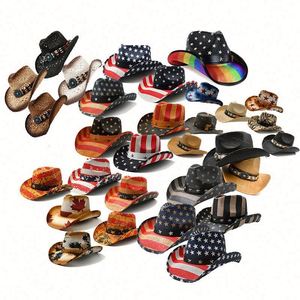 Chapeaux de cow-boy occidentaux de haute qualité, chapeaux de cow-boy de Dallas, sombrero, chapeau de cow-boy en paille Stetson pour hommes - Product Image 1