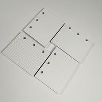 Grid Leere Innere Seite 80 Blatt Mini Füllstoff Papier Spirale Notebook Lose Blatt Papier 3 Ring Binder Refill Papiere