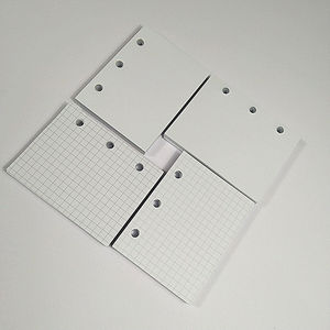 Izgara boş iç sayfa 80 sayfalık Mini dolgu Spiral defter gevşek yapraklı kağıt 3 halka bağlayıcı dolum kağıtları - Product Image 5