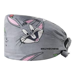 Gorros Quirúrgicos Bouffant de Algodón para Enfermeras con Botón y Banda Absorbente, Gorros de Trabajo Quirúrgicos Ajustables - Product Image 5