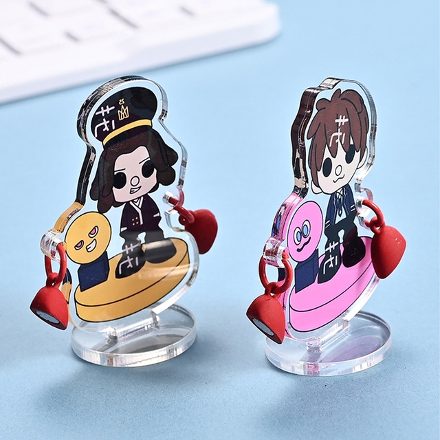 Acrylic Rotating Standee Customization Cute Cartoon Anime Double Sided Handmade Business Gift DIY Humanoid Desktop DecorationDIY