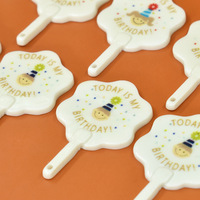 Mignon garçons filles carte d'anniversaire résine flatback cabochon pour bricolage scrapbooking maison de poupée miniature épingle à cheveux coque de téléphone décoration