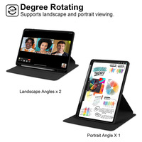 Honor Tablet 9 2024 Housse de protection en silicone TPU transparente ultra-mince avec coque arrière rotative en acrylique Fente pour stylo Couleur noire